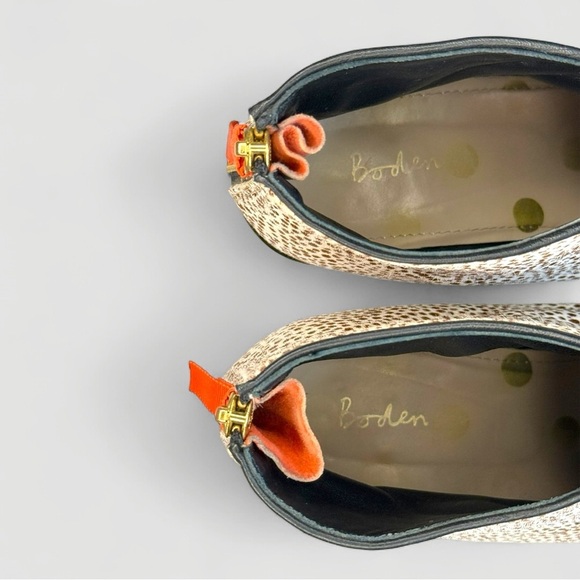 BODEN Calf Hair Ankle Boots – Spotted Animal Print, Zip Back, Size 38 (US 7.5–8) - Picture 11 of 12